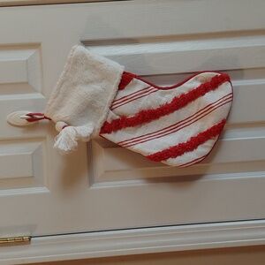 CANDY CANE STRIPED RED 18 INCH SHERPA CHRISTMAS STOCKING BNWT SO 1 LEFT!